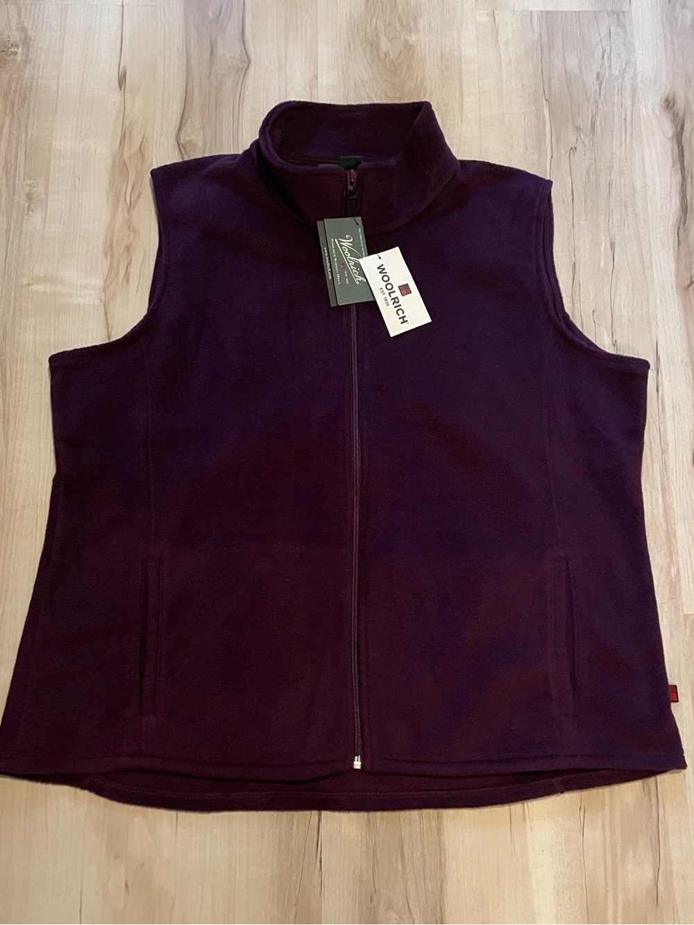 Woolrich Women’s Andes Fleece Vest Size 2XL Blackberry Full Zip Fall Cozy